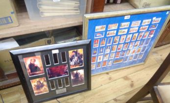 A framed set of Godfrey Phillips 'Coronation of Their Majesties' series cigarette cards - sold