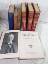 The Great War: by Winston Churchill, 4vols., red gilt boards, 4to. Pub. The Home Library Book