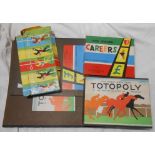 A vintage Totopoly horse racing game - sold with a vintage Careers game