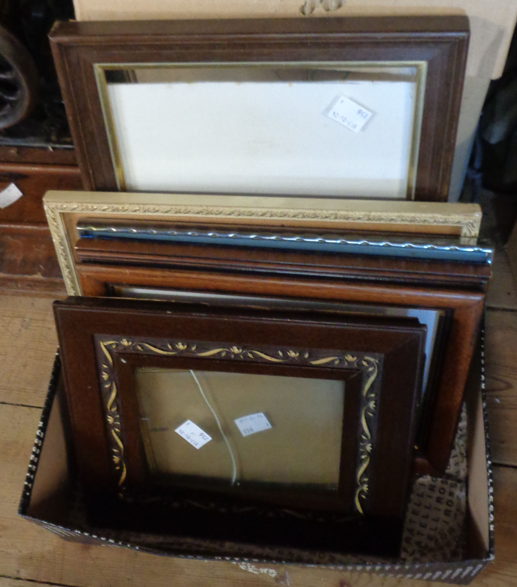 Eight glazed photograph frames