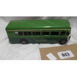 A vintage Tri-ang green line toy bus - 1950's