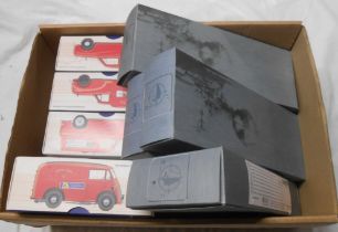 Eight boxed Royal Mail issue Corgi postal vans and other vehicles - sold with four boxed Atlas