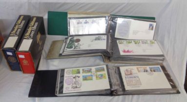 Two ring bound covers albums containing 1980's and 90's GB FDCs - sold with two others containing