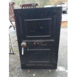 An antique safe with painted finish - keys included