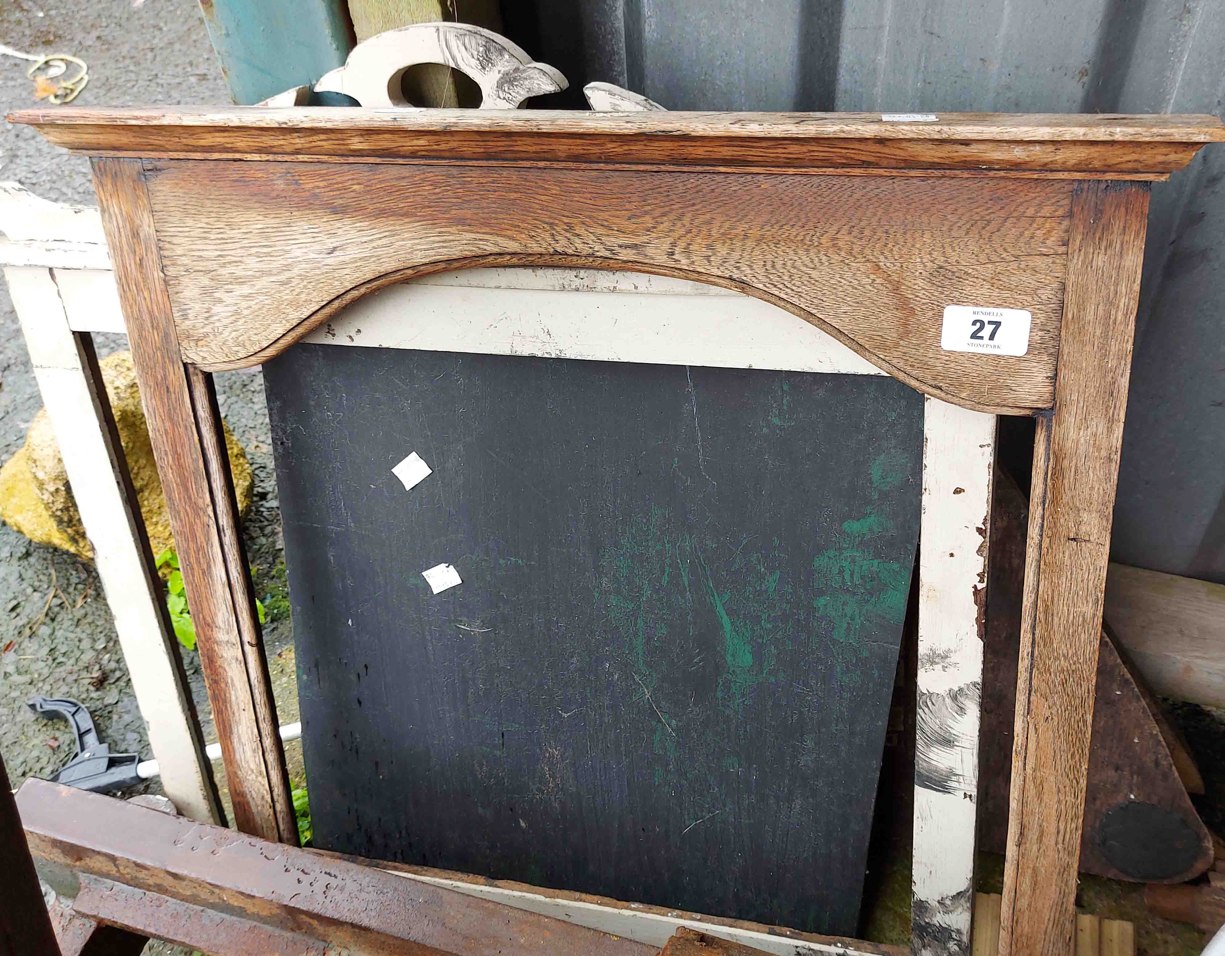 Two sign frames and a loose chalkboard