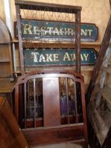 A pair of 90cm early 20th Century mahogany single bedsteads, both comprising head and footboards,