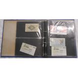 A ring bound album containing a collection of mainly 20th Century world banknotes including