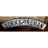 A modern iron 'Yorkshireman' sign