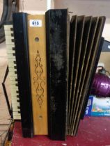 A vintage Busson of Paris ebonised piano accordion