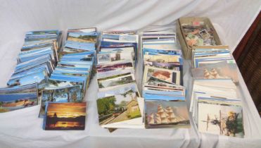 Two boxes containing collections of 20th Century postcards including numerous New Zealand examples