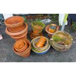 A quantity of terracotta pots