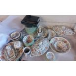 A large selection of Minton's bone china decorated in the Hadden Hall pattern including tureens,