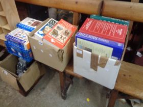 Three boxes containing assorted Miller's and Lyle's antique and collectables price guides and