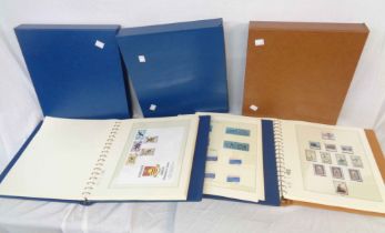 Two box sleeved ring bound albums containing stock mainly mint Kiribati commemorative stamps