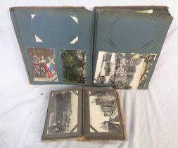 An album containing a collection of early 20th Century and other postcards including some local