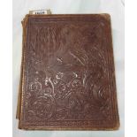 Albrecht Durer: an antique tooled leather scrap album containing a collection of early state and