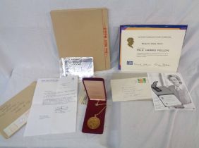 Rotary Club: a Paul Harris Award with medal and folder with provenance, photographs and other