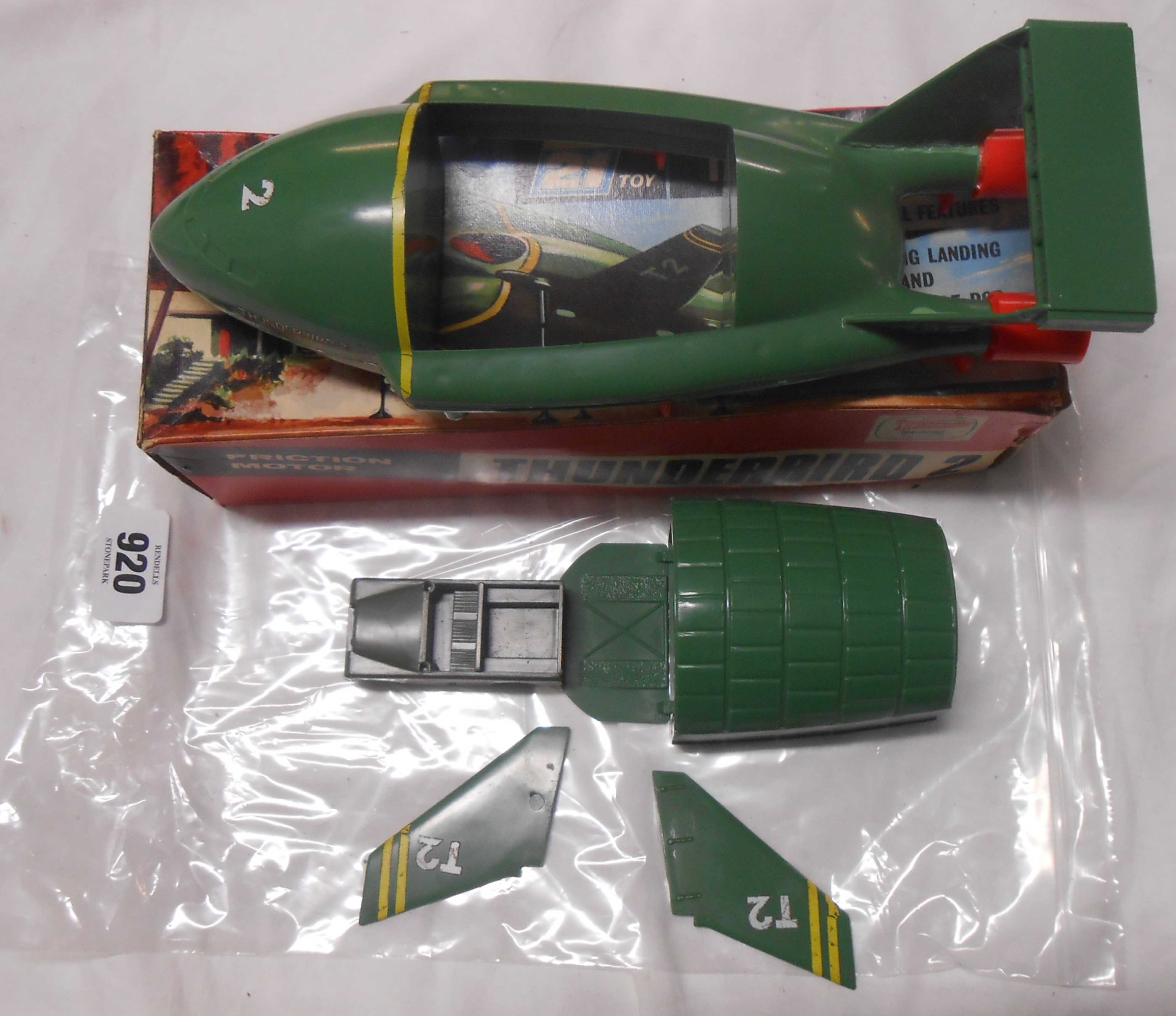 A vintage boxed JR 21 (J. Rosenthal (Toys) Limited) 'Thunderbird 2' with additional Jeep and - Image 3 of 4