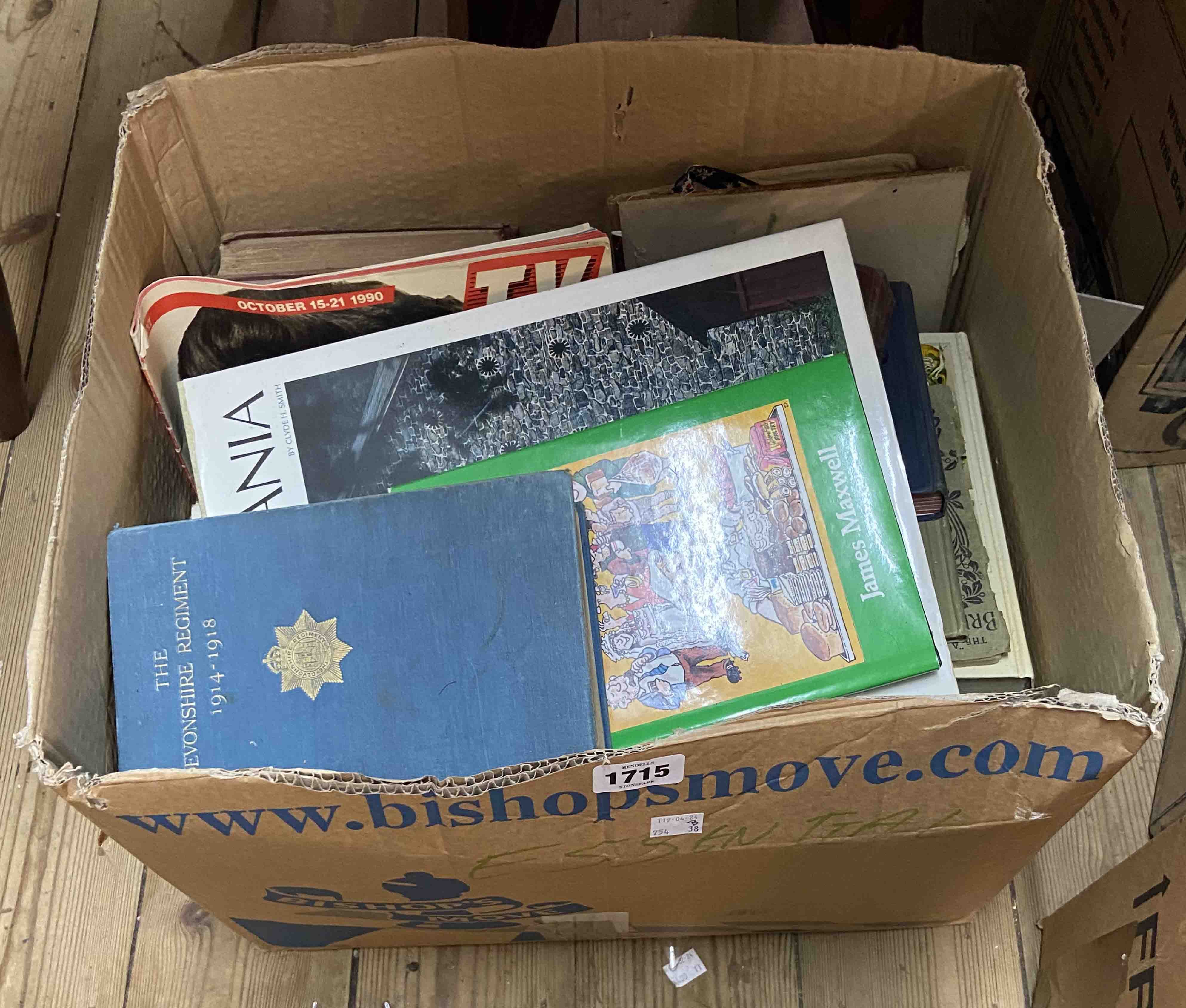 A box containing a quantity of assorted hardback and other books, publications, etc. - various