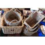 Five large wicker baskets