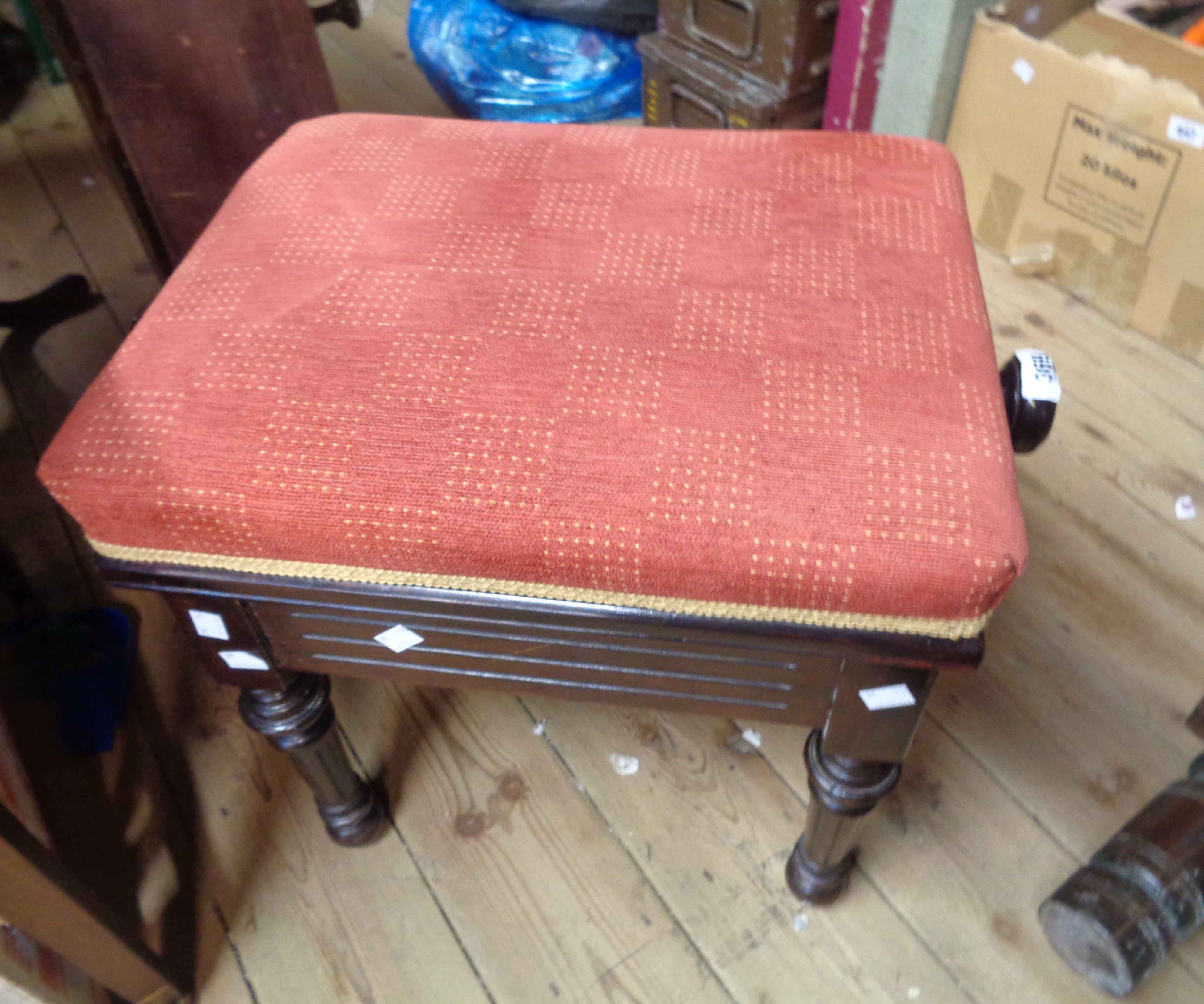 A Victorian Henry Brooks & Co. 'Ethel Patent' stained wood and cast iron framed adjustable piano