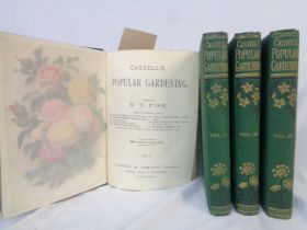 Cassell's Popular Gardening: edited by D.T. Fish, 4vols., green gilt cloth, 8vo., Pub. Cassell &