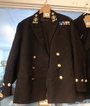 A Naval Advanced Weapons Technician jacket and trousers with medal bar