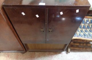 A 61cm vintage wood cased Philco record cabinet with Garrard Model SP 25 Mk III deck