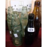 Three codd bottles and two others