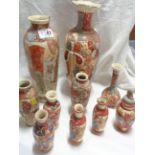 A quantity of Japanese late Satsuma vases and lidded jars of various size and form - various