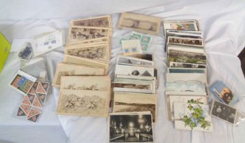A shoe box containing a collection of early 20th Century and other postcards including