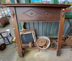 An oak fire surround