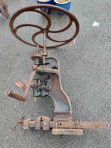 A large old pillar drill