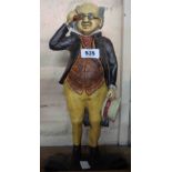 A painted cast metal Mr. Pickwick doorstop