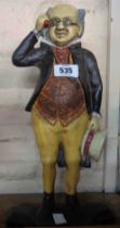 A painted cast metal Mr. Pickwick doorstop