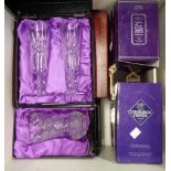 A box containing a quantity of boxed Edinburgh crystal glassware including drinking glasses, etc.