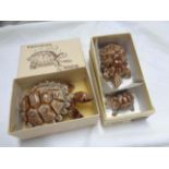 A boxed Wade tortoise form trinket box - sold with a boxed pair of baby tortoises