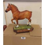 A Carols Original Works (Belgium) resin shire horse figurine - boxed