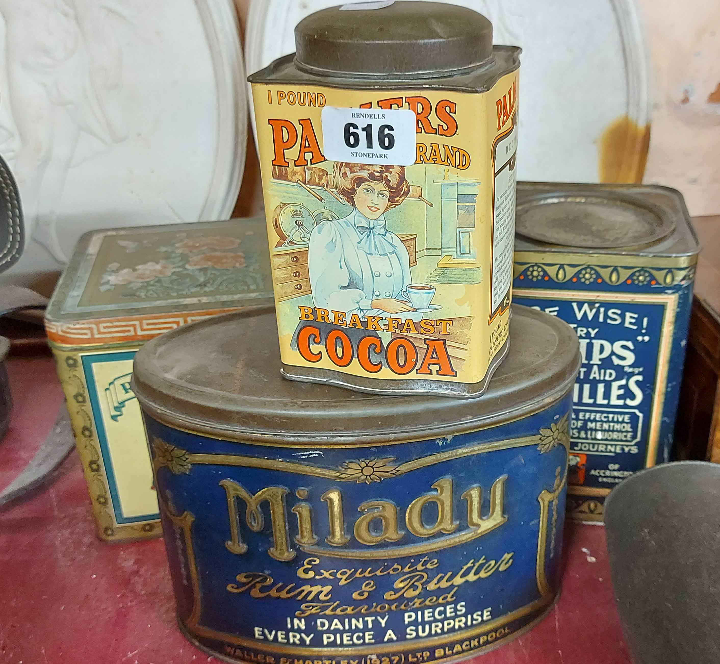 An early 20th Century Milady Toffee advertising tin with photographic depiction of Blackpool
