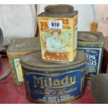 An early 20th Century Milady Toffee advertising tin with photographic depiction of Blackpool