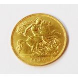 A cased encapsulated 1910 Edward VII gold Half Sovereign
