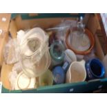 A box containing a quantity of ceramics and glassware