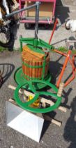 A Salina FPB-12 apple press - sold with a Sellections Industrial Apple Chopper