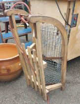 A small vintage wooden sledge