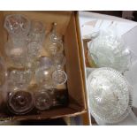 Two boxes containing a quantity of assorted glassware