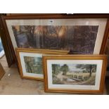 Terry Harrison: a pair of framed signed coloured prints, one entitled 'The Ford', the other '