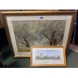 †A.W. Whishaw: a gilt framed watercolour, depicting trees - signed and dated 1910 - sold with