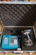 A cased Makita LI/ION rechargeable drill