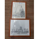 Two prints, depicting views of Missouri