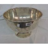 Silver on copper bowl with Chinese decor A 30cm diameter modern silver plated pedestal bowl with